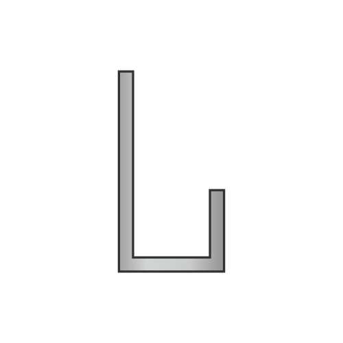 Алюминиевый профиль L образный